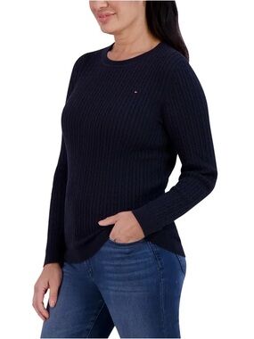 Tommy Hilfiger Women's Long Sleeve Cable Sweater